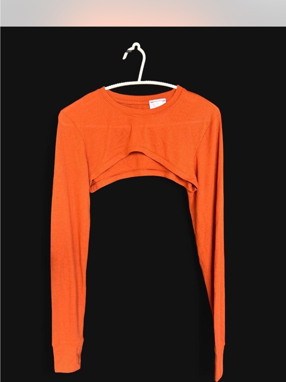 Women's Nike Orange Long-Sleeve Yoga Crop Top
